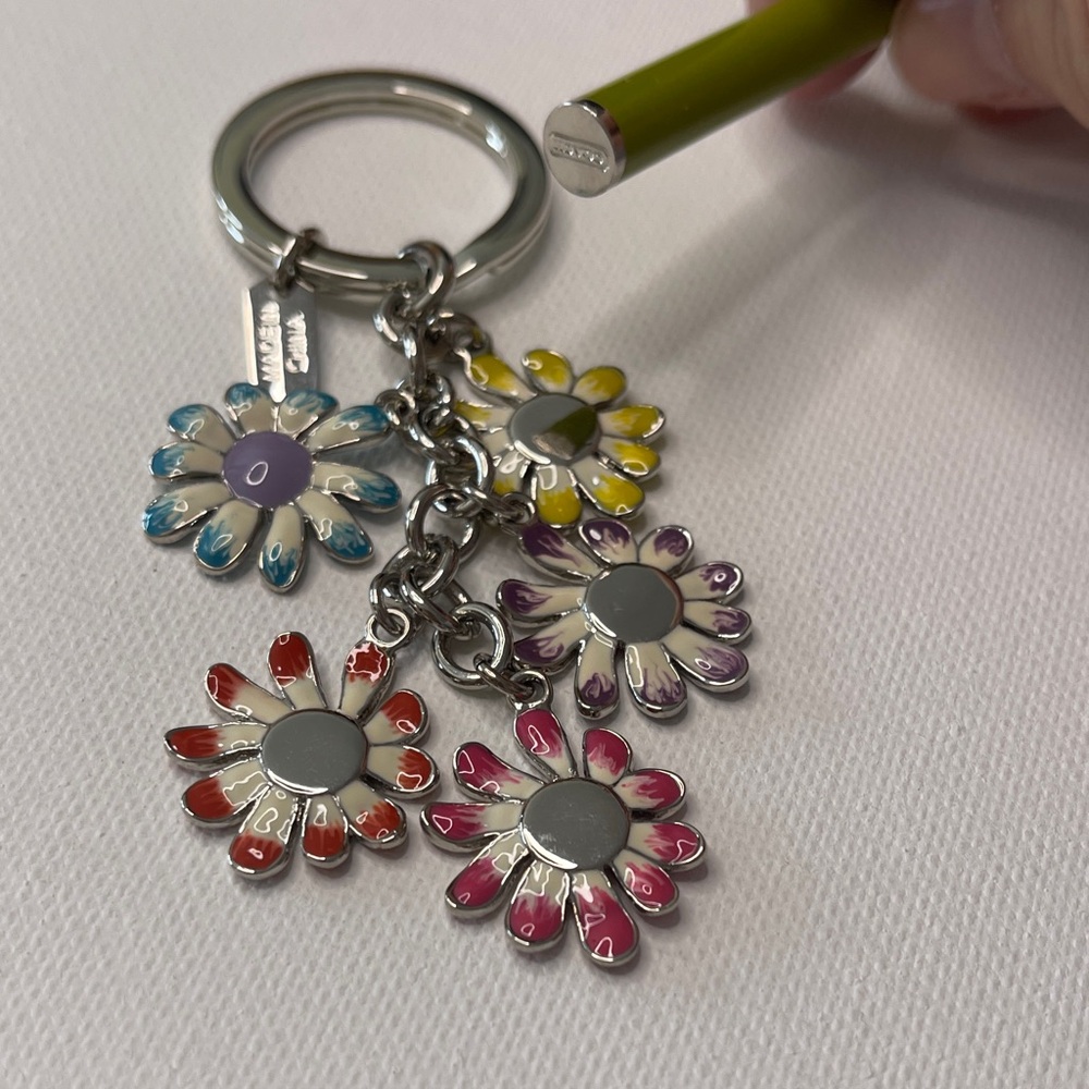 Colorful Coach Flower Keychain and Green Coach Pen Set - Picture 4 of 4